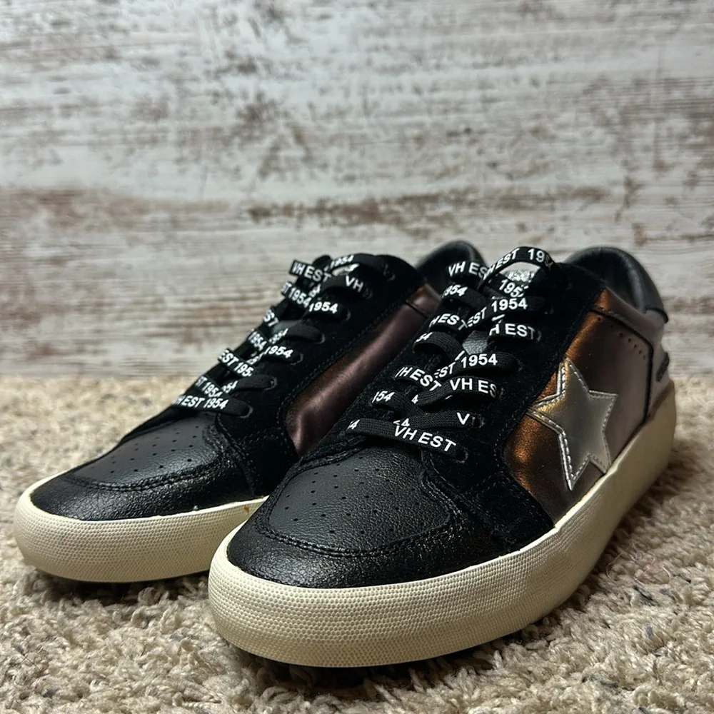 VINTAGE HAVANA Women's Nala Sneaker in black pewter sz 10 - Picture 9 of 14